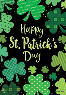 St. Patrick's Day Clovers House Flag