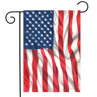 Briarwood Lane American Flag Waving Garden Flag with red, white, and blue stars and stripes.