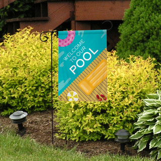 Welcome To Our Pool Summer Garden Flag