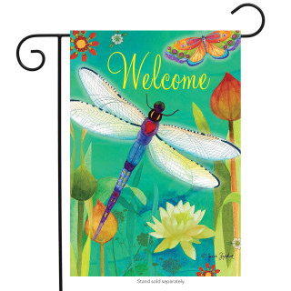 Dragonfly Dream Spring Garden Flag