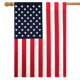 Briarwood Lane American Flag House Flag with red, white, and blue stars and stripes.