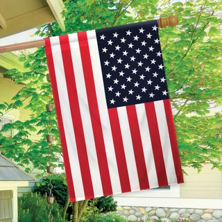 Briarwood Lane American Flag House Flag with red, white, and blue stars and stripes.