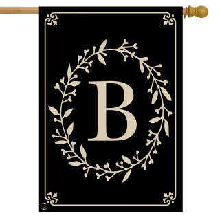 Briarwood Lane Classic Monogram Letter B Double-Sided House Flag