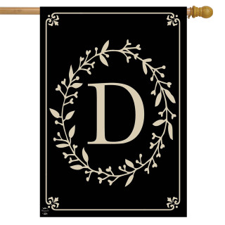 Briarwood Lane Classic Monogram Letter D Double-Sided House Flag Briarwood Lane Classic Monogram Letter D Double-Sided House Flag