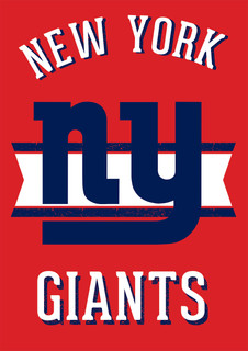 Briarwood Lane New York Giants licensed NFL garden flag with navy blue and white team logo.