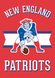 Retro New England Patriots Licensed NFL House Flag - Briarwood Lane
