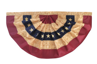 Tea Stained Patriotic Bunting 72" x 36"