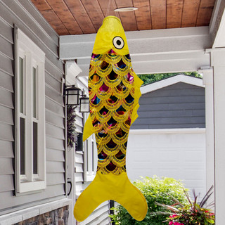 Yellow Fish Windsock 55"L