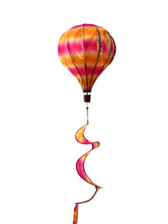 Orange Pink Deluxe Hot Air Balloon Spinner Wind Twister