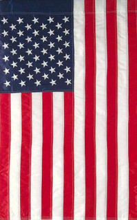 Briarwood Lane American Flag with quilted stars and stitched stripes in red, white, and blue colors.