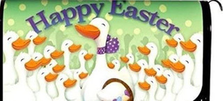Happy Easter Geese Magnetic Mailbox Cover