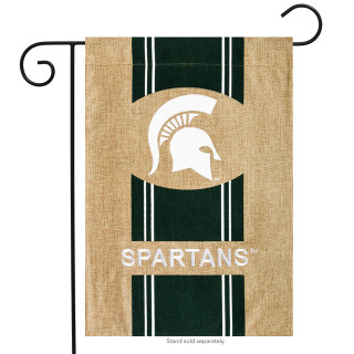 Michigan State Spartans NCAA Burlap Garden Flag