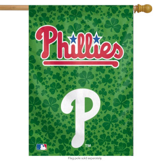 Philadelphia Phillies Shamrock Decorative MLB Vertical House Flag