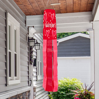 Briarwood Lane String of Hearts Valentine's Day Windsock with love hearts and happy valentines design.