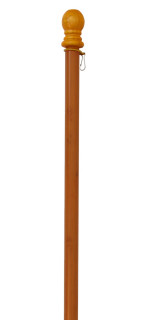 Briarwood Lane 57" pine wood house flag pole with flag hardware, large wooden outdoor pole.