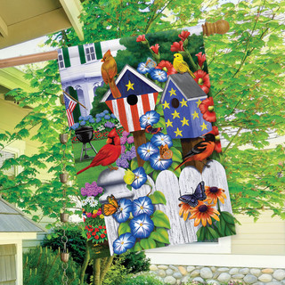 American Garden Birds Summer House Flag