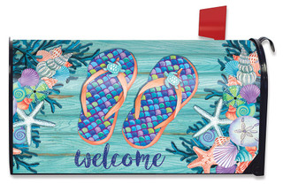 Enjoy Life Flip Flops Summer Mailbox Cover