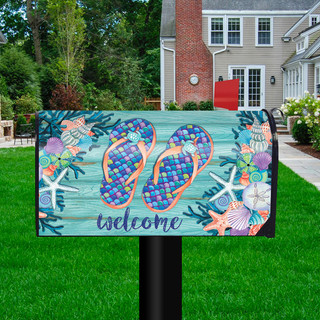 Enjoy Life Flip Flops Summer Mailbox Cover