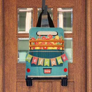 Springtime Pickup Burlap Door Hanger