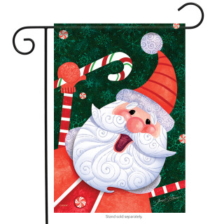 Candy Cane Santa Holiday Garden Flag