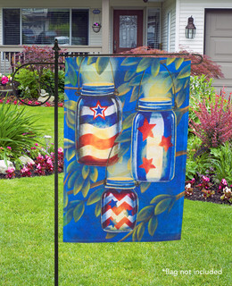 Briarwood Lane 3 Piece black wrought iron house flag stand with decorative hardware.