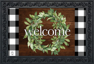 Farmhouse Wreath Spring Doormat