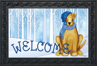 Welcome Winter Dog Doormat