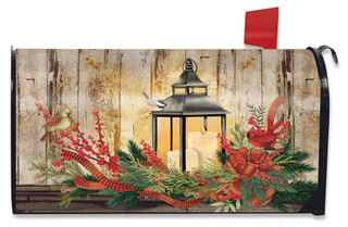 Holiday Lantern Christmas Mailbox Cover