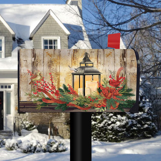 Holiday Lantern Christmas Mailbox Cover