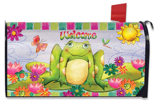 Happy Frog Summer Magnetic Mailbox Cover