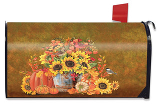 Autumn Arrangement Floral Mailbox Cover