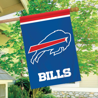 Briarwood Lane Buffalo Bills NFL licensed house flag with blue, red, and white colors.