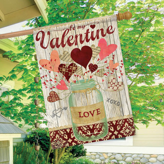 Lovely Hearts Valentine's Day House Flag