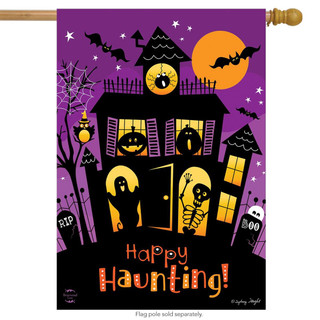 Happy Haunting Halloween House Flag