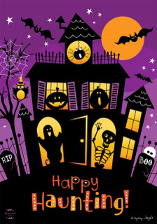 Happy Haunting Halloween House Flag