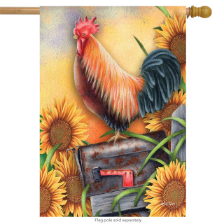 Good Morning Rooster House Flag