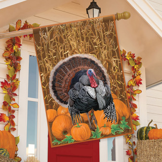 Wild Turkey Fall House Flag