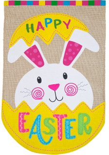 Easter Bunny Egg Burlap House Flag