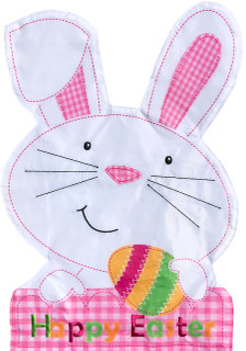 Easter Bunny Applique Garden Flag