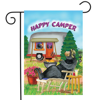 Happy Camper Summer Garden Flag