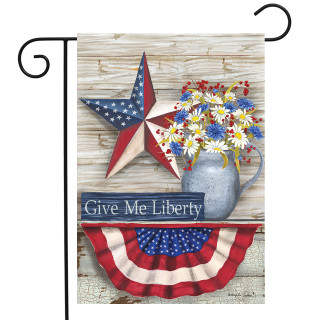 Give Me Liberty Patriotic Garden Flag