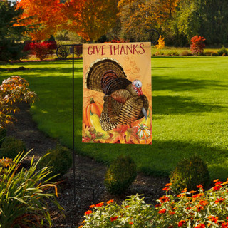 Thankful Turkey Garden Flag
