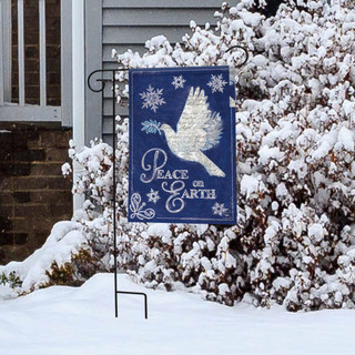 Peace On Earth Christmas Garden Flag