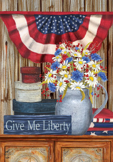 Give Me Liberty Primitive Garden Flag