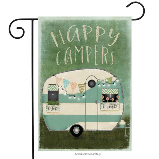 Happy Campers Summer Garden Flag