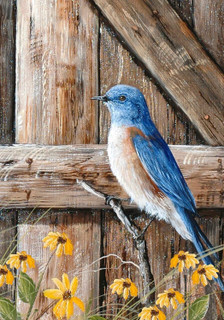 Bluebird Song Summer Garden Flag