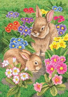 Bunny Friends Easter Garden Flag