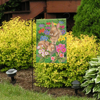 Bunny Friends Easter Garden Flag