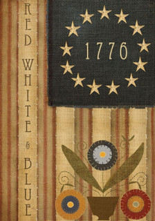 Primitive Americana Patriotic Garden Flag