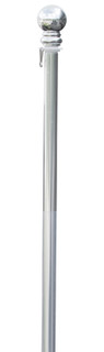 Briarwood Lane 56" Aluminum standard flag pole with ant-wrap, decorative house flag pole in silver.